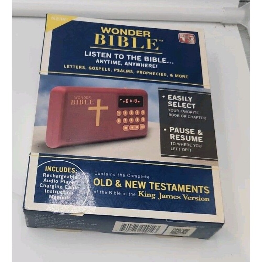 Wonder Bible KJV Talking Audio Electronic Player King James Version New Sealed